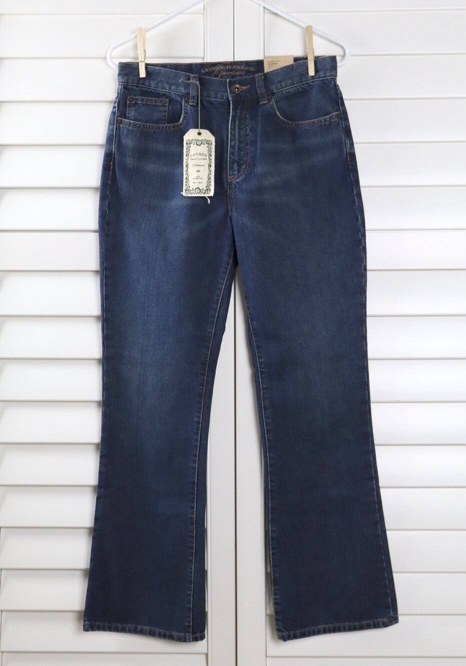 LAUREN JEANS CO. Premium NWT Greenwich Lyn Boot Cut Jeans Size 6P 6 Petite